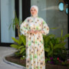 Flower Abayas - Pastel Yellow